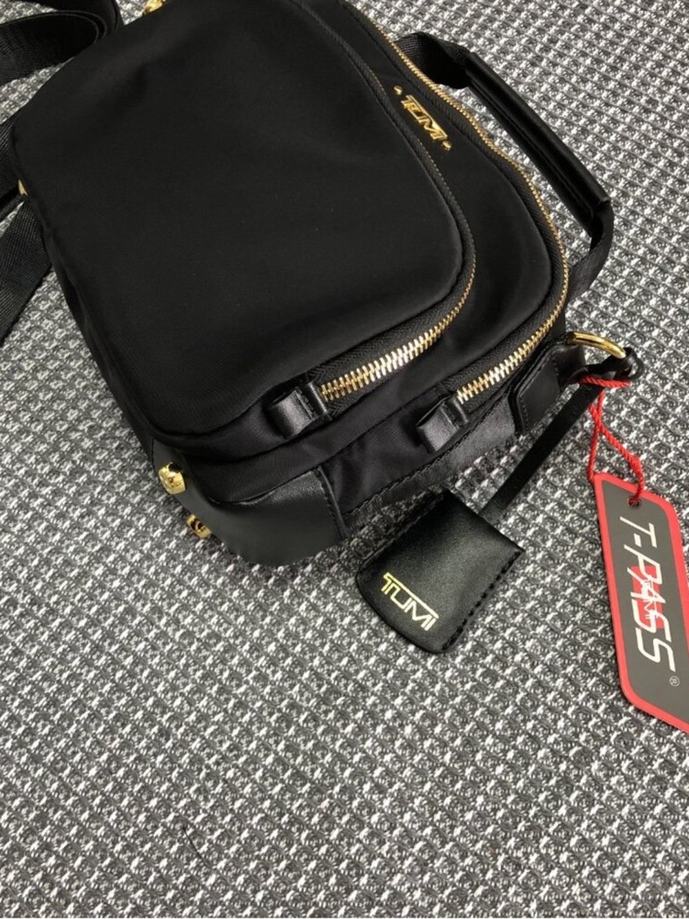 Tumi Black Nylon Crossbody Bag with Gold Hardware - Picture 4 of 10